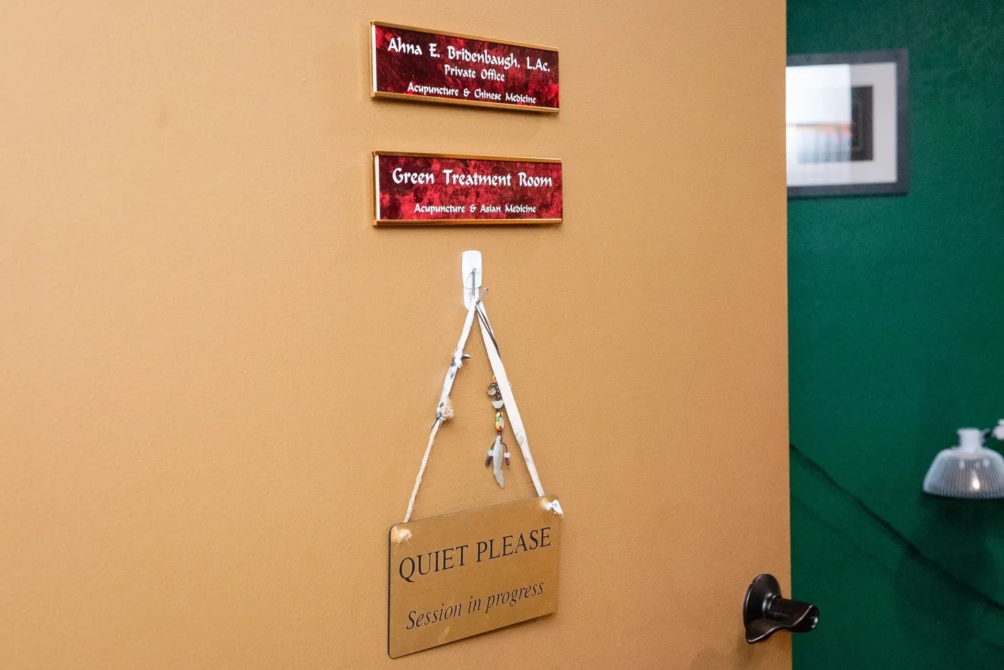 Entrance to the Green Treatment Room.